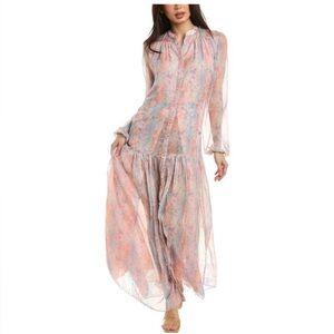 NWT Eywasouls Malibu Jackie Dress Watercolor Tie Dye Print Boho Size XS/ S